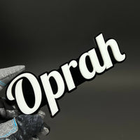 1PC Oprah 3D Acrylic Badge - Car Truck Emblem Fender Tailgate Trunk Sticker