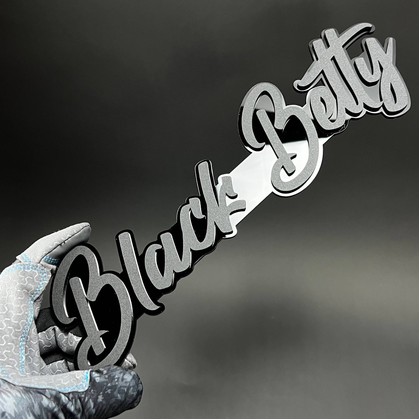 1PC Black Betty 3D Acrylic Badge - Car Truck Emblem Fender Sticker
