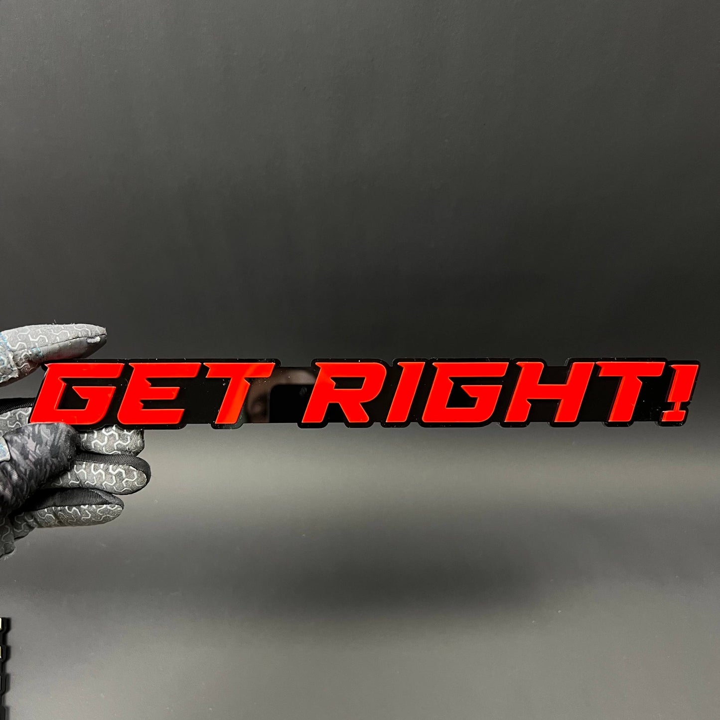 1PC GET RIGHT! 3D Acrylic Badge - Car Truck Emblem Fender Tailgate Trunk Sticker