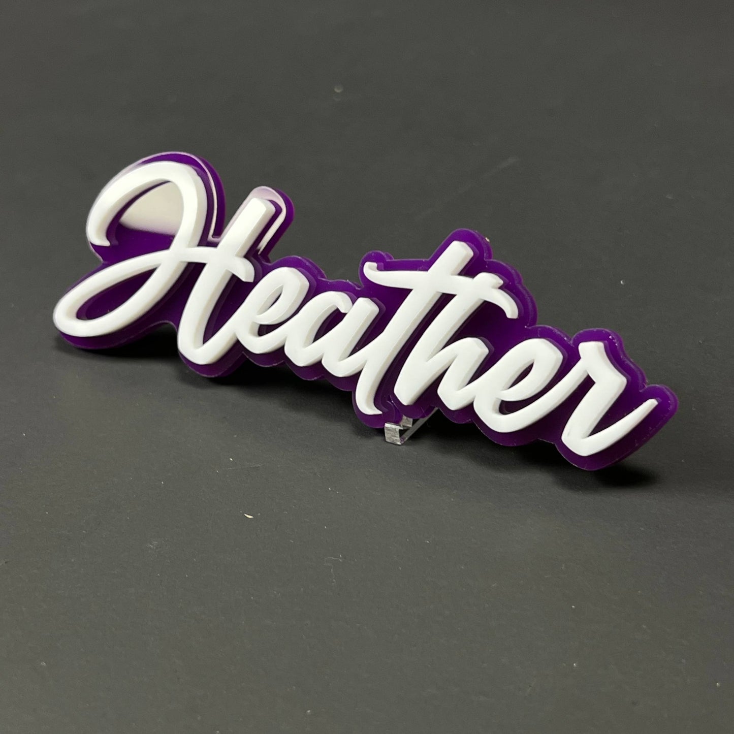 1PC Heather 3D Acrylic Badge - Car Truck Emblem Fender Tailgate Trunk Sticker