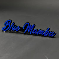 1PC Blue Mamba 3D Acrylic Badge - Car Truck Emblem Fender Tailgate Trunk Sticker