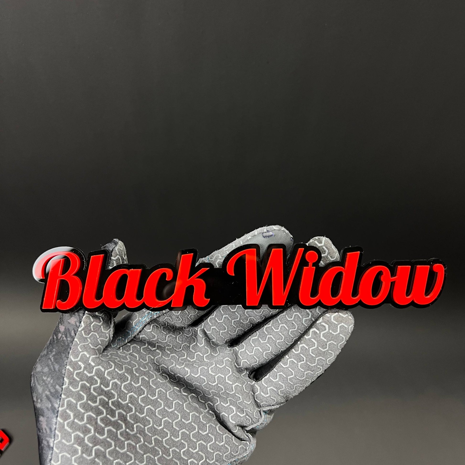 1PC Black Widow 3D Acrylic Badge - Car Truck Emblem Fender Sticker