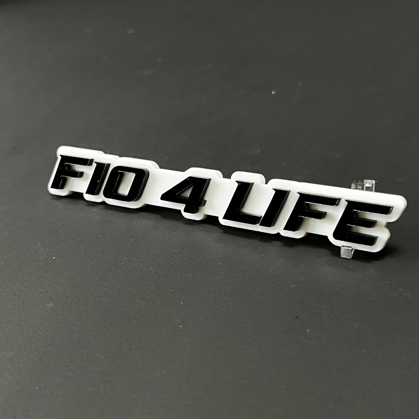 1PC F10 4 LIFE 3D Acrylic Badge - Car Truck Emblem Fender Tailgate Trunk Sticker