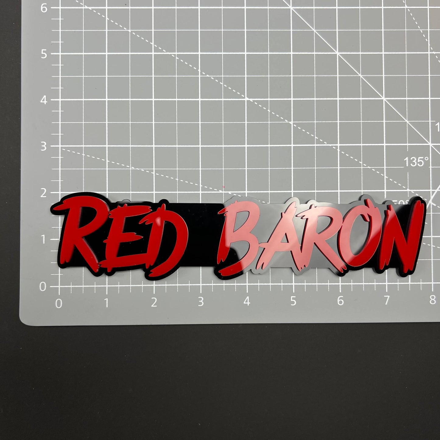 1PC RED BARON 3D Acrylic Badge - Car Truck Emblem Fender Tailgate Trunk Sticker