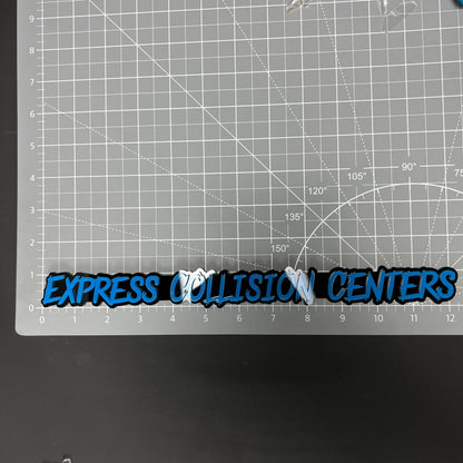 1PC EXPRESS COLLISION CENTERS 3D Acrylic Badge - Car Truck Emblem Fender Sticker