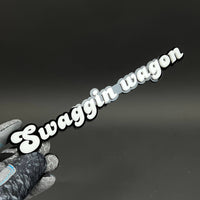1PC Swaggin wagon 3D Acrylic Badge - Car Truck Emblem Fender Sticker