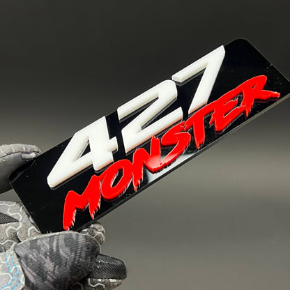1PC 427 MONSTER 3D Acrylic Badge - Car Truck Emblem Fender Sticker