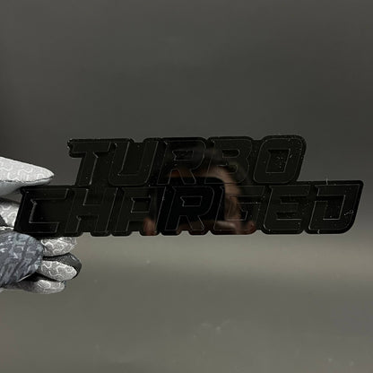 1PC TURBOCHARGED 3D Acrylic Badge - Car Truck Emblem Fender Sticker