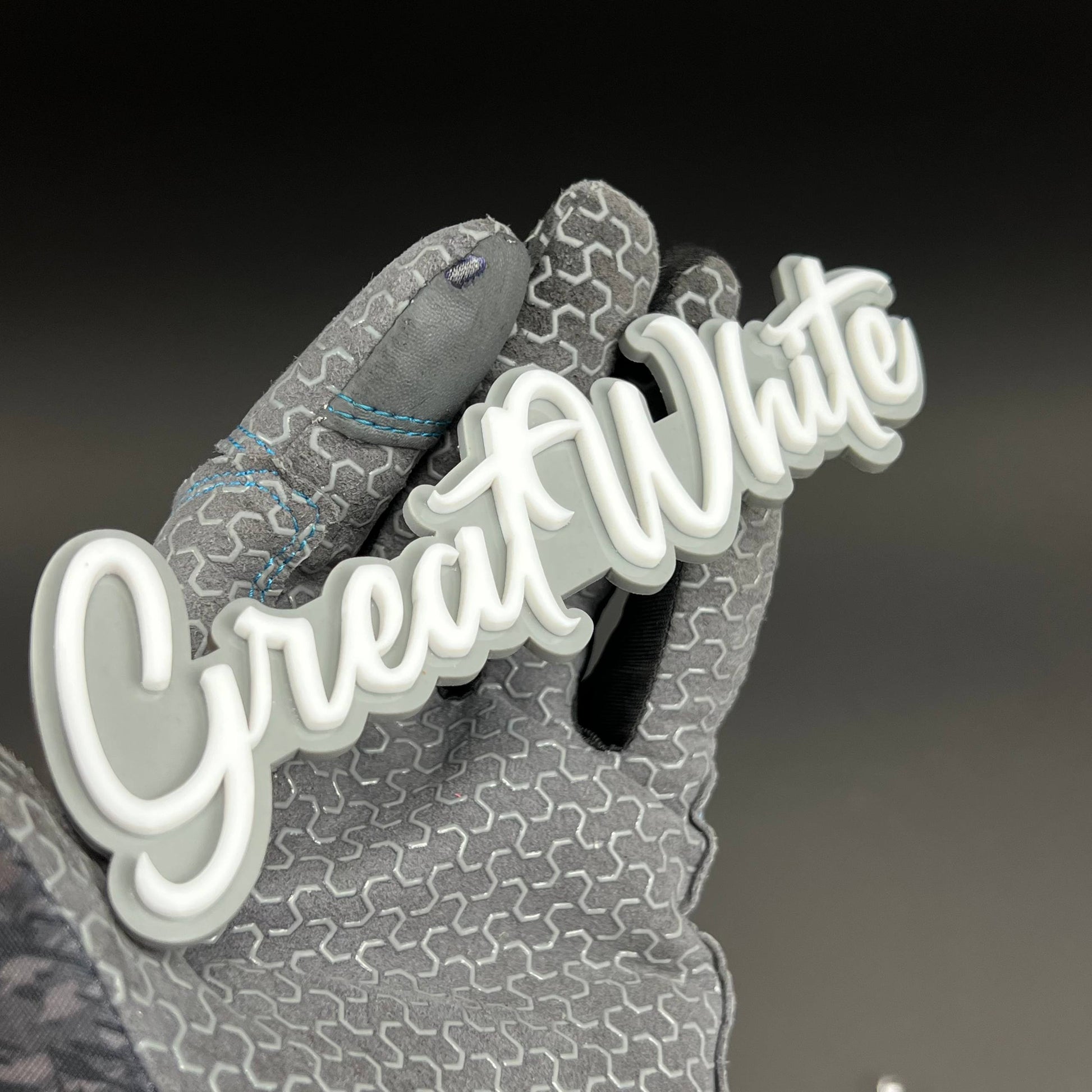 1PC Great White 3D Acrylic Badge - Car Truck Emblem Fender Sticker