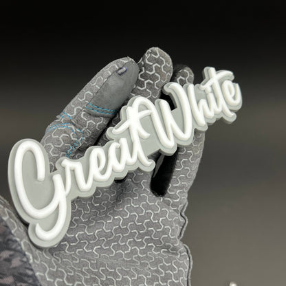 1PC Great White 3D Acrylic Badge - Car Truck Emblem Fender Sticker