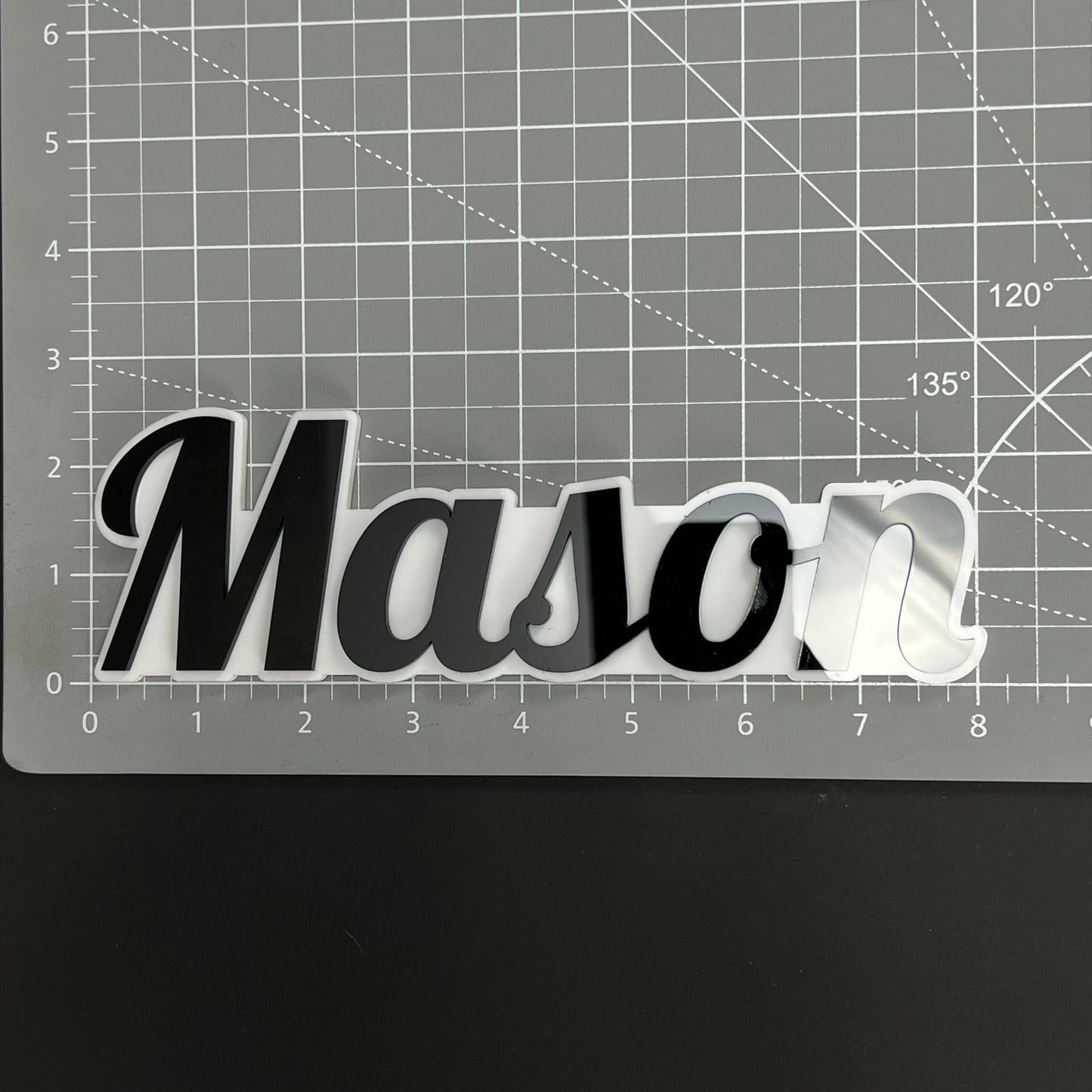 1PC Mason 3D Acrylic Badge - Car Truck Emblem Fender Tailgate Trunk Sticker