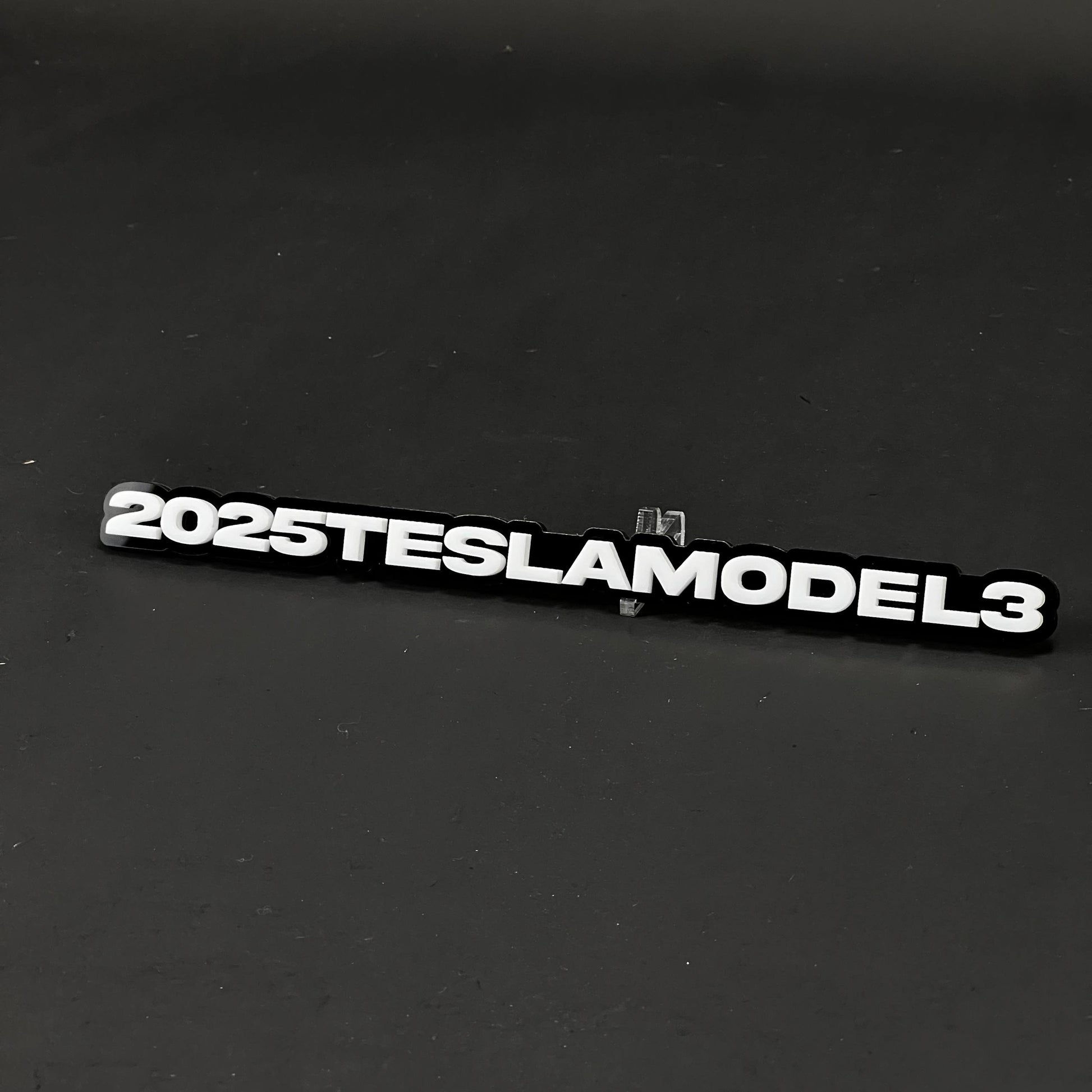 1PC 2025TESLAMODEL3 3D Acrylic Badge - Car Truck Emblem Fender Sticker