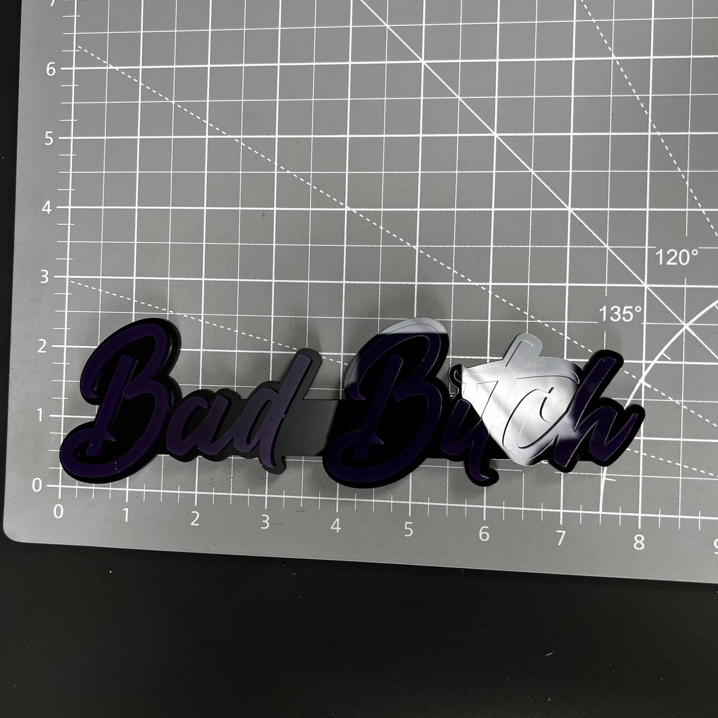 1PC Bad Bitch 3D Acrylic Badge - Car Truck Emblem Fender Tailgate Trunk Sticker