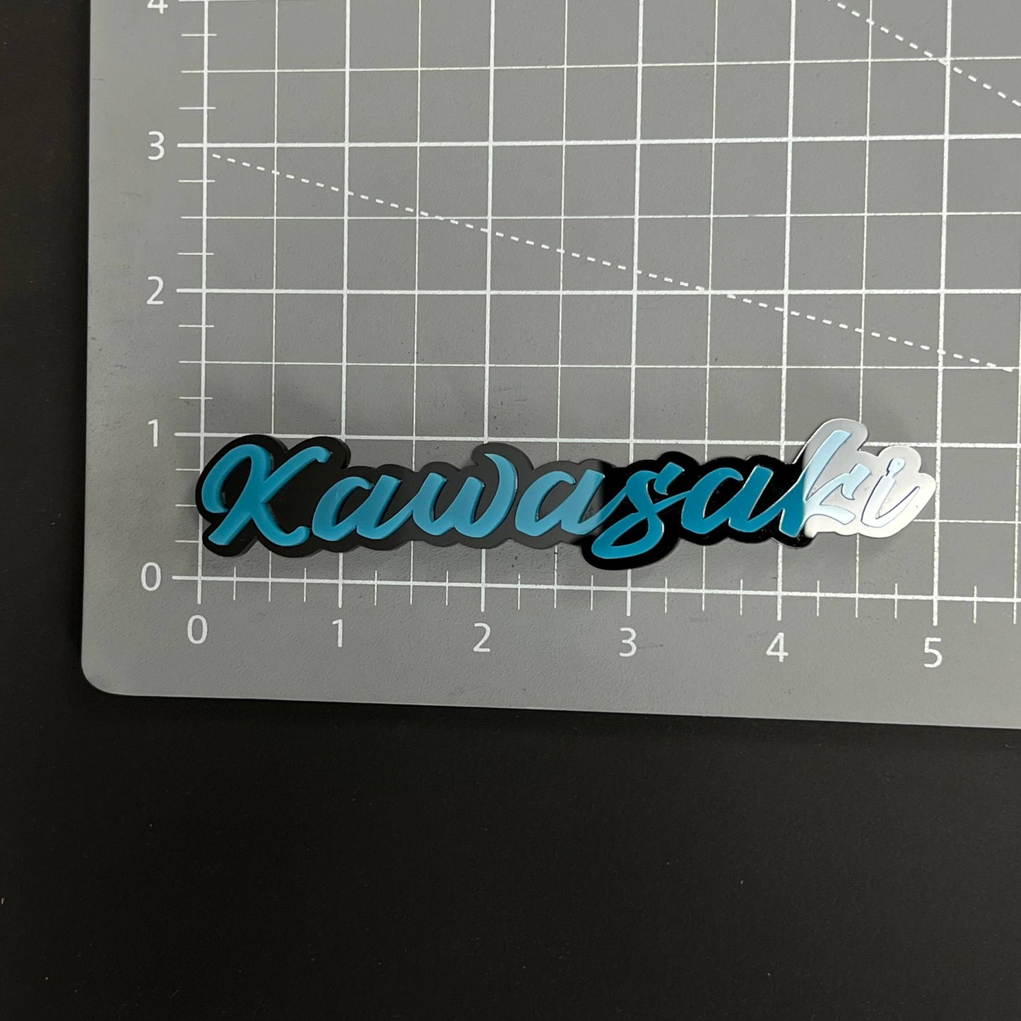 1PC Kawasaki 3D Acrylic Badge - Car Truck Emblem Fender Tailgate Trunk Sticker