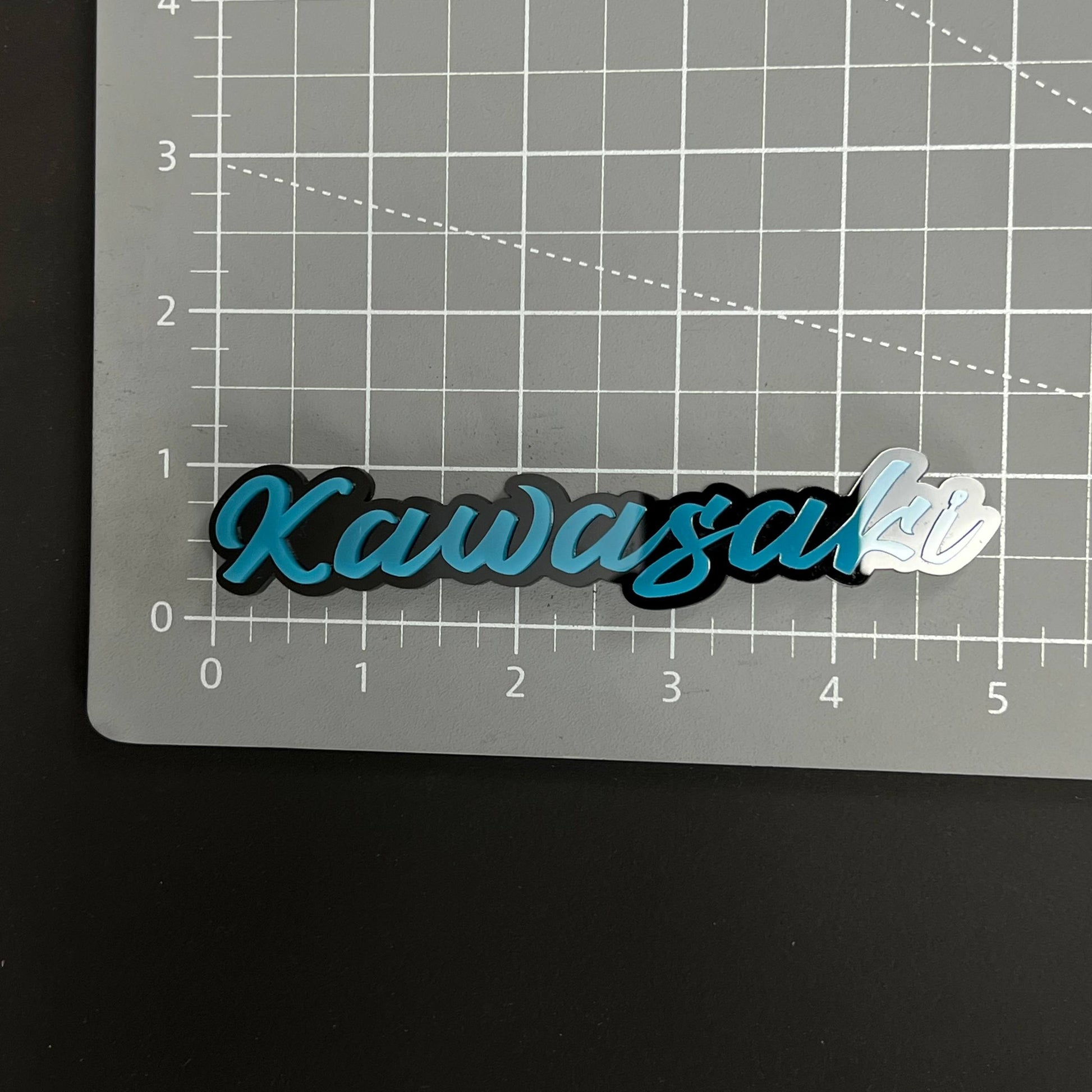 1PC Kawasaki 3D Acrylic Badge - Car Truck Emblem Fender Tailgate Trunk Sticker