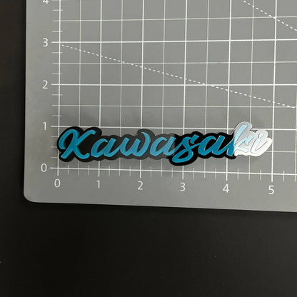 1PC Kawasaki 3D Acrylic Badge - Car Truck Emblem Fender Tailgate Trunk Sticker