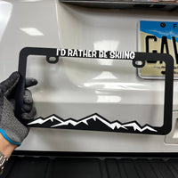 1PC I'D RATHER BE SKIING 3D Acrylic Badge - Car Truck Emblem Fender Sticker