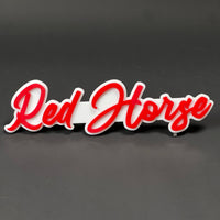 1PC Red Horse 3D Acrylic Badge - Car Truck Emblem Fender Tailgate Trunk Sticker