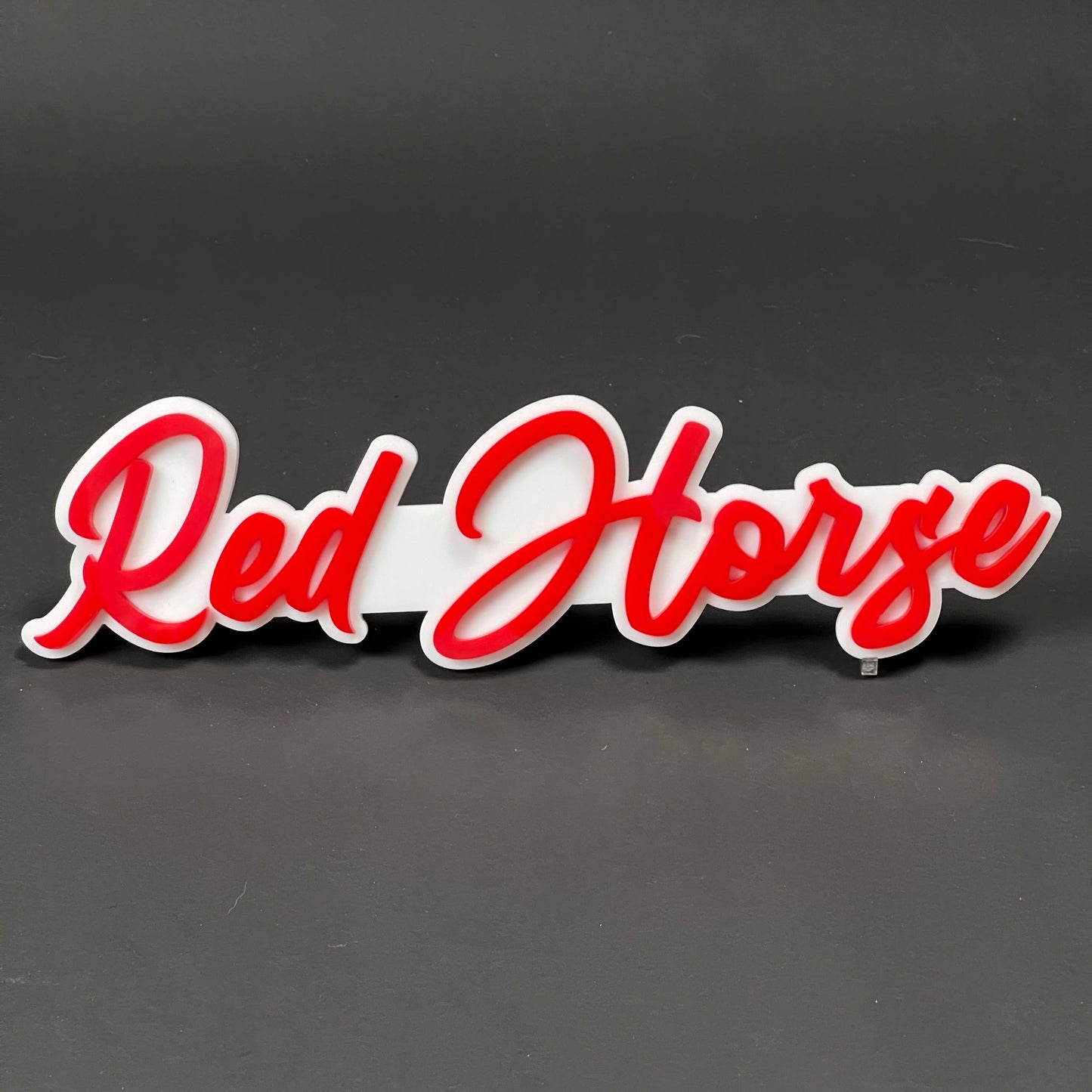1PC Red Horse 3D Acrylic Badge - Car Truck Emblem Fender Tailgate Trunk Sticker