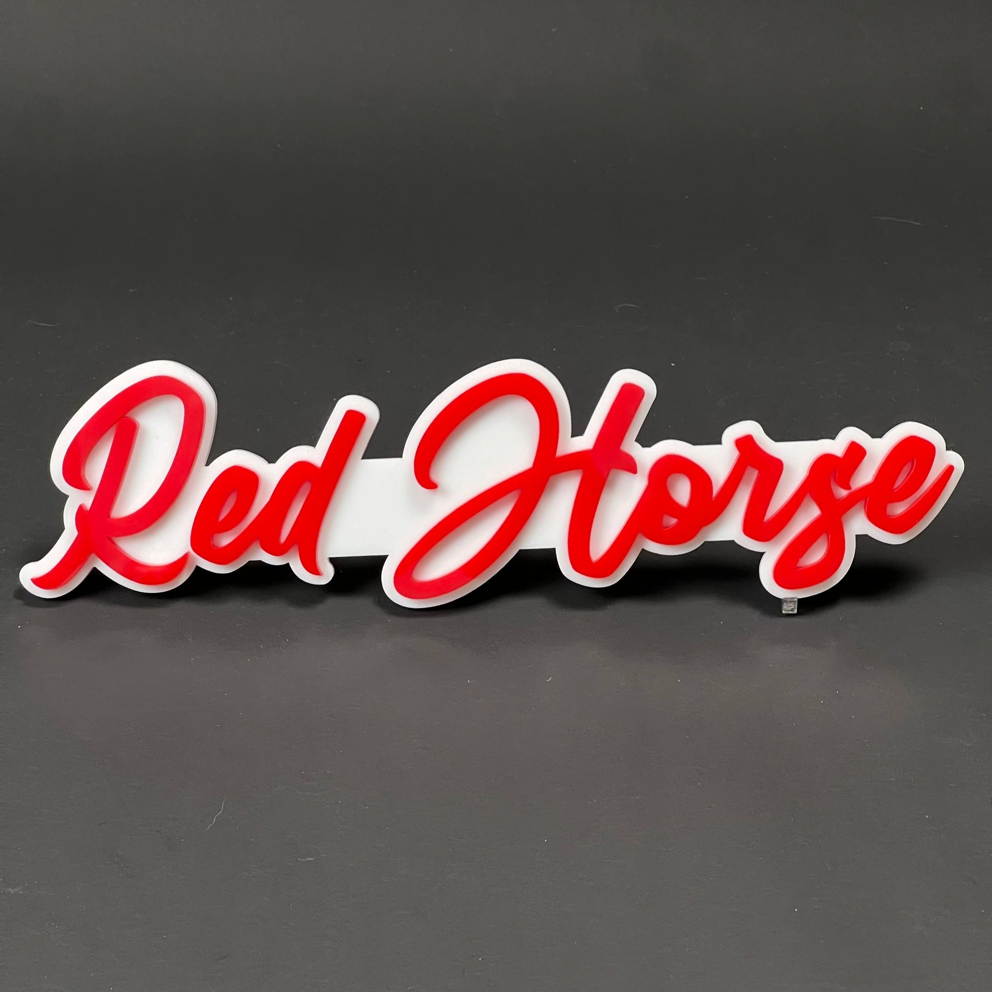 1PC Red Horse 3D Acrylic Badge - Car Truck Emblem Fender Tailgate Trunk Sticker