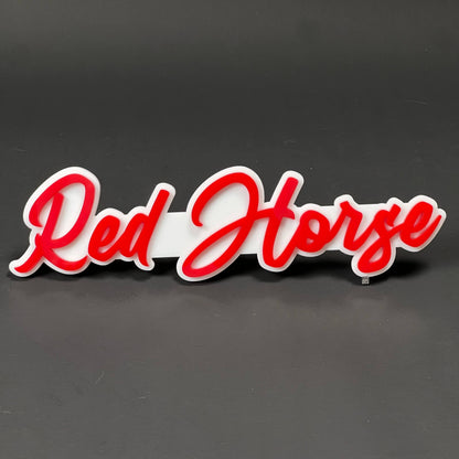 1PC Red Horse 3D Acrylic Badge - Car Truck Emblem Fender Tailgate Trunk Sticker