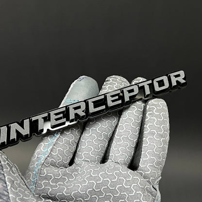 1PC INTERCEPTOR 3D Acrylic Badge - Car Truck Emblem Fender Sticker