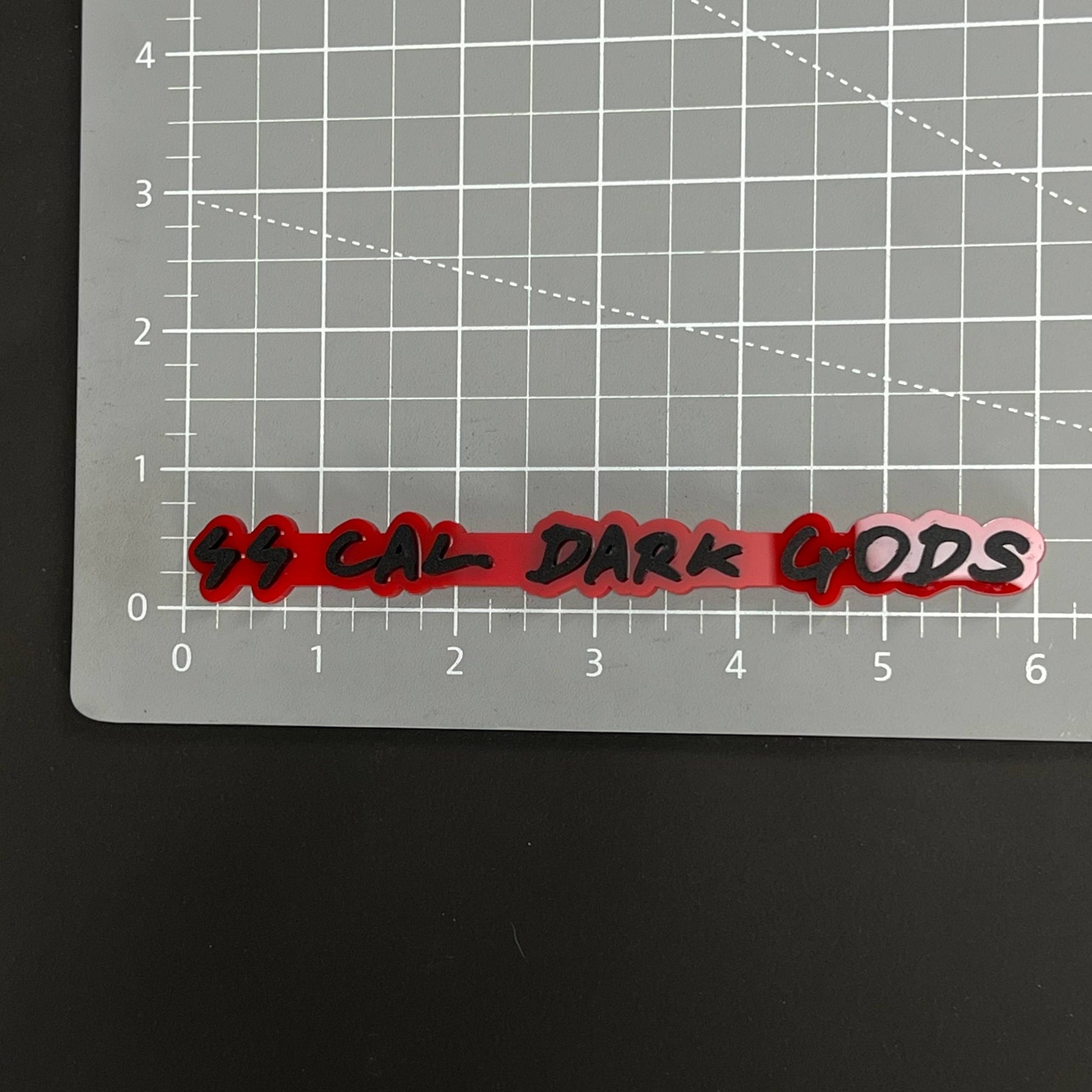 1PC .32 CAL DARK GODS 3D Acrylic Badge - Car Truck Emblem Fender Sticker