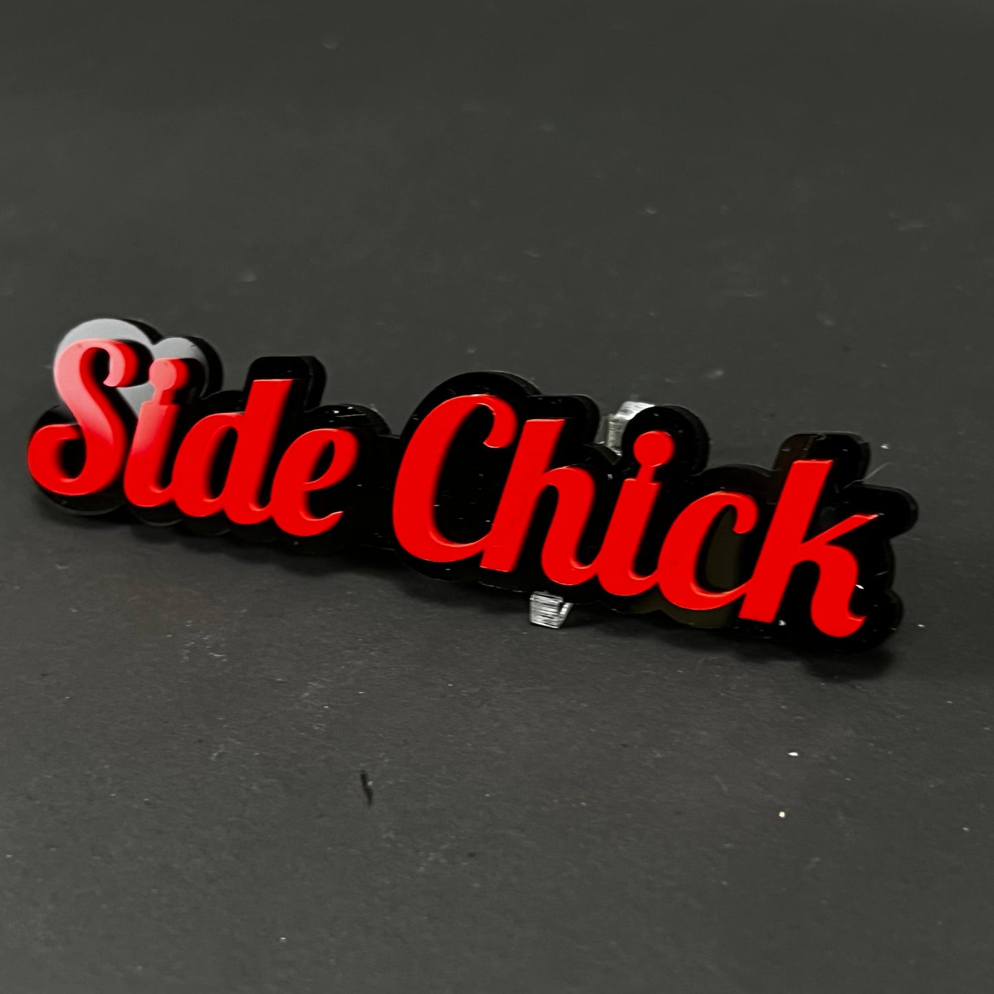 1PC SIDE CHICK 3D Acrylic Badge - Car Truck Emblem Fender Tailgate Trunk Sticker