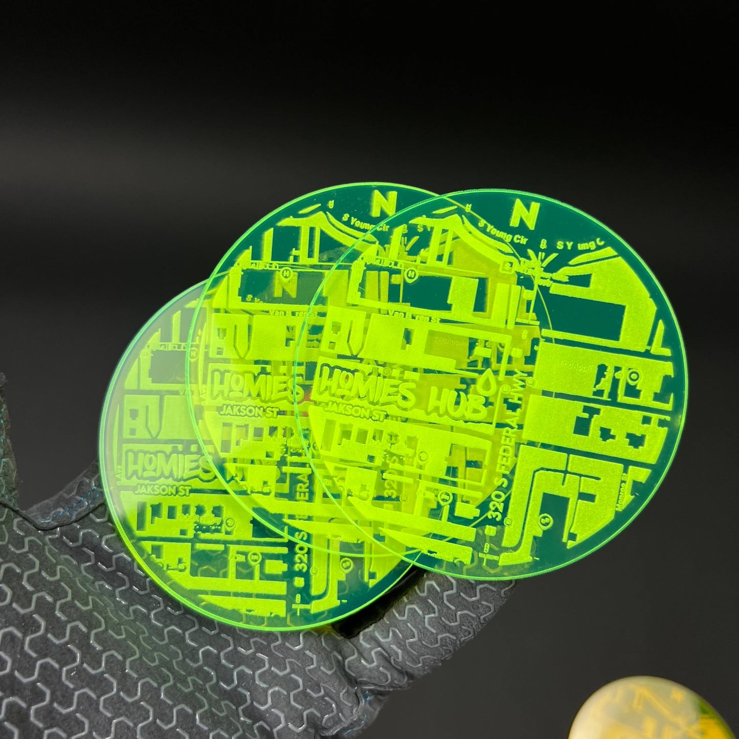 1PC Circuit Board Disc 3D Acrylic Badge - Car Truck Emblem Fender Sticker