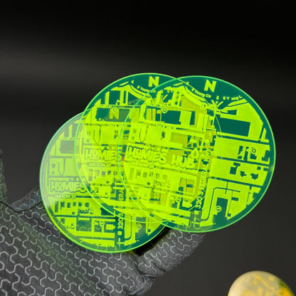 1PC Circuit Board Disc 3D Acrylic Badge - Car Truck Emblem Fender Sticker
