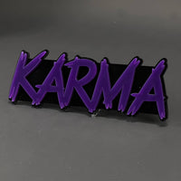 1PC KARMA 3D Acrylic Badge - Car Truck Emblem Fender Tailgate Trunk Sticker