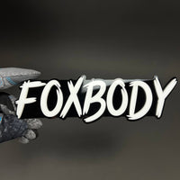 1PC FOXBODY 3D Acrylic Badge - Car Truck Emblem Fender Tailgate Trunk Sticker