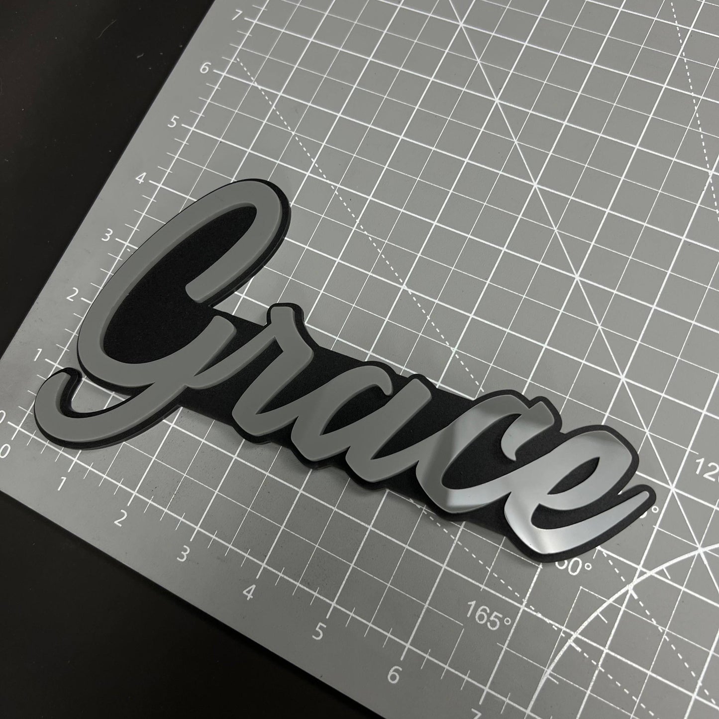 1PC Grace 3D Acrylic Badge - Car Truck Emblem Fender Tailgate Trunk Sticker