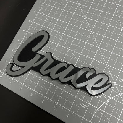 1PC Grace 3D Acrylic Badge - Car Truck Emblem Fender Tailgate Trunk Sticker