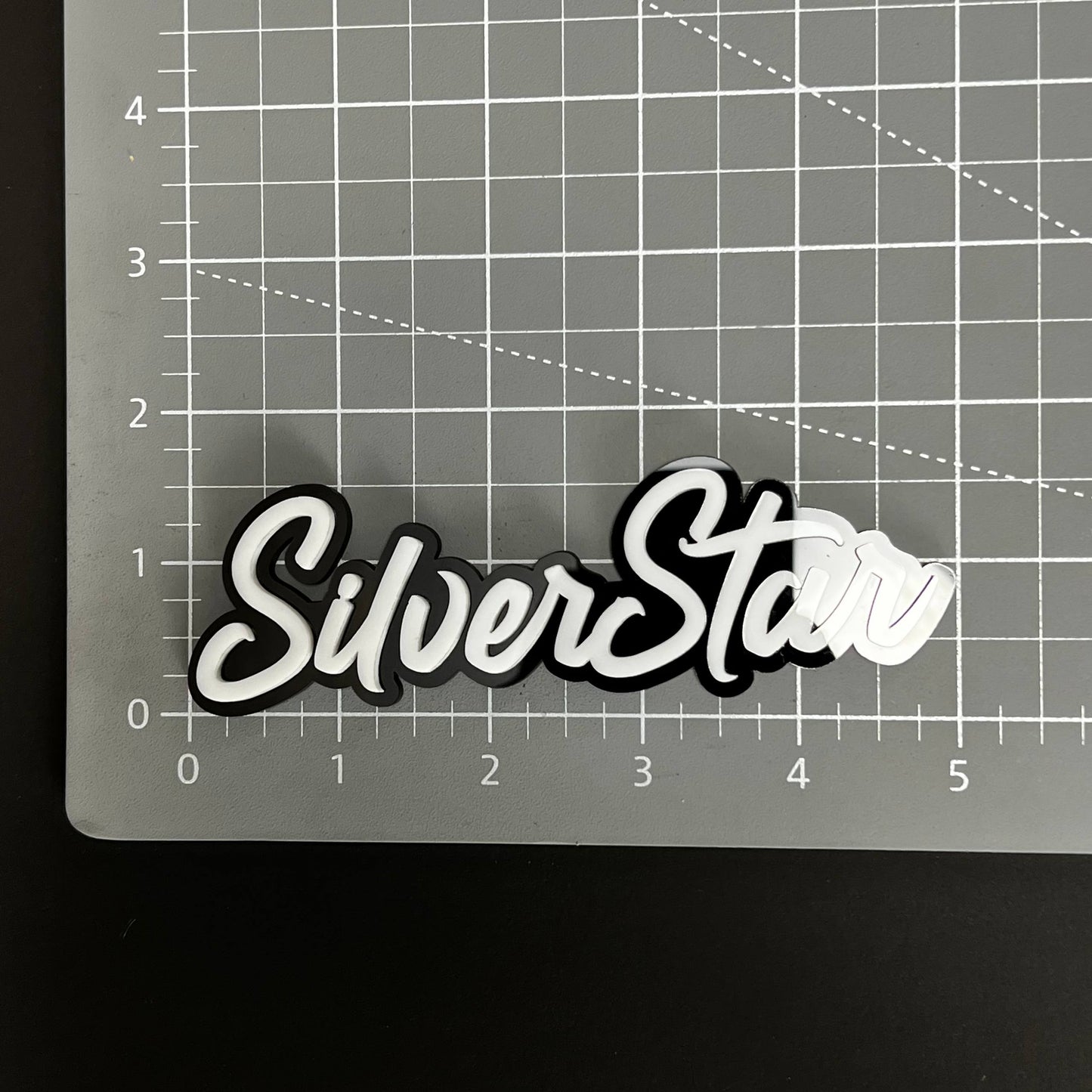 1PC SilverStar 3D Acrylic Badge - Car Truck Emblem Fender Tailgate Trunk Sticker