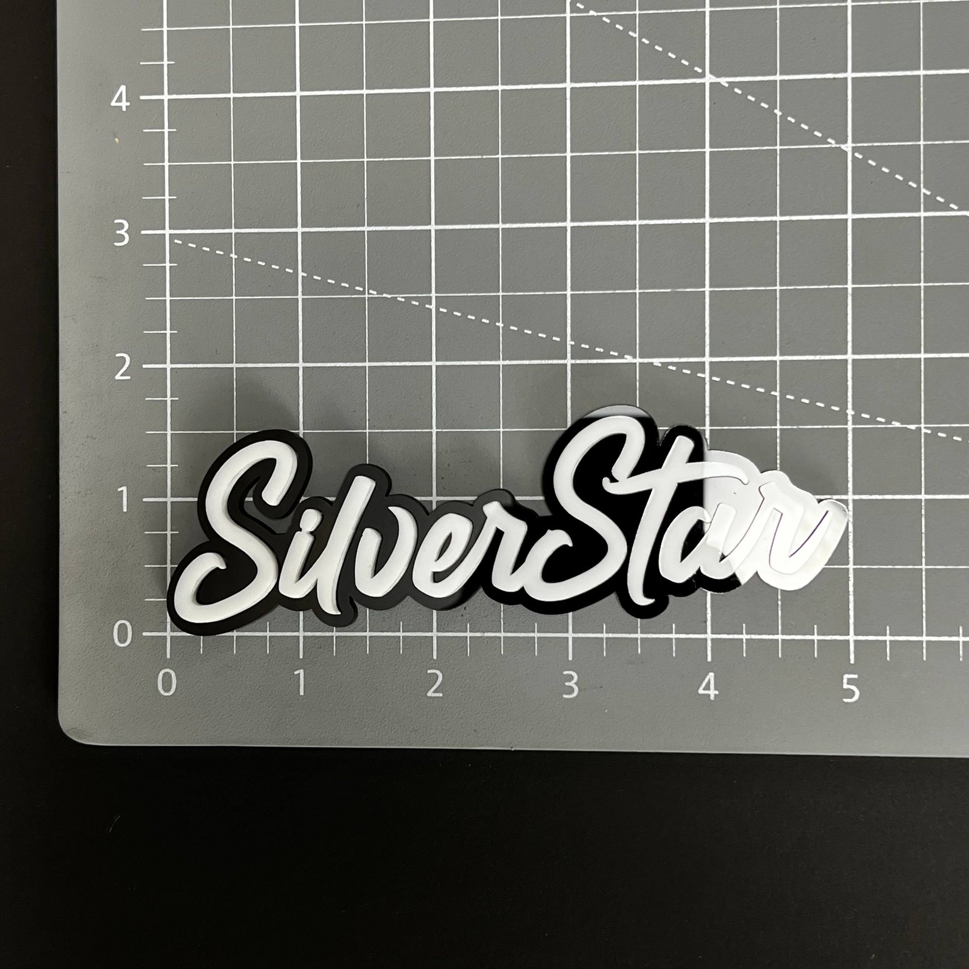 1PC SilverStar 3D Acrylic Badge - Car Truck Emblem Fender Tailgate Trunk Sticker