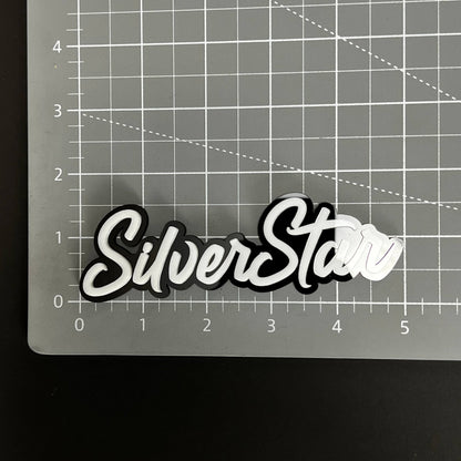 1PC SilverStar 3D Acrylic Badge - Car Truck Emblem Fender Tailgate Trunk Sticker