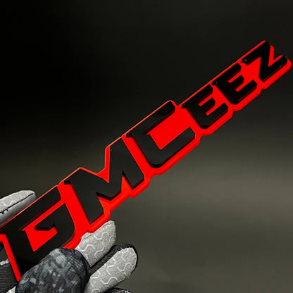 1PC GMCeez 3D Acrylic Badge - Car Truck Emblem Fender Tailgate Trunk Sticker
