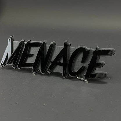 1PC MENACE 3D Acrylic Badge - Car Truck Emblem Fender Tailgate Trunk Sticker