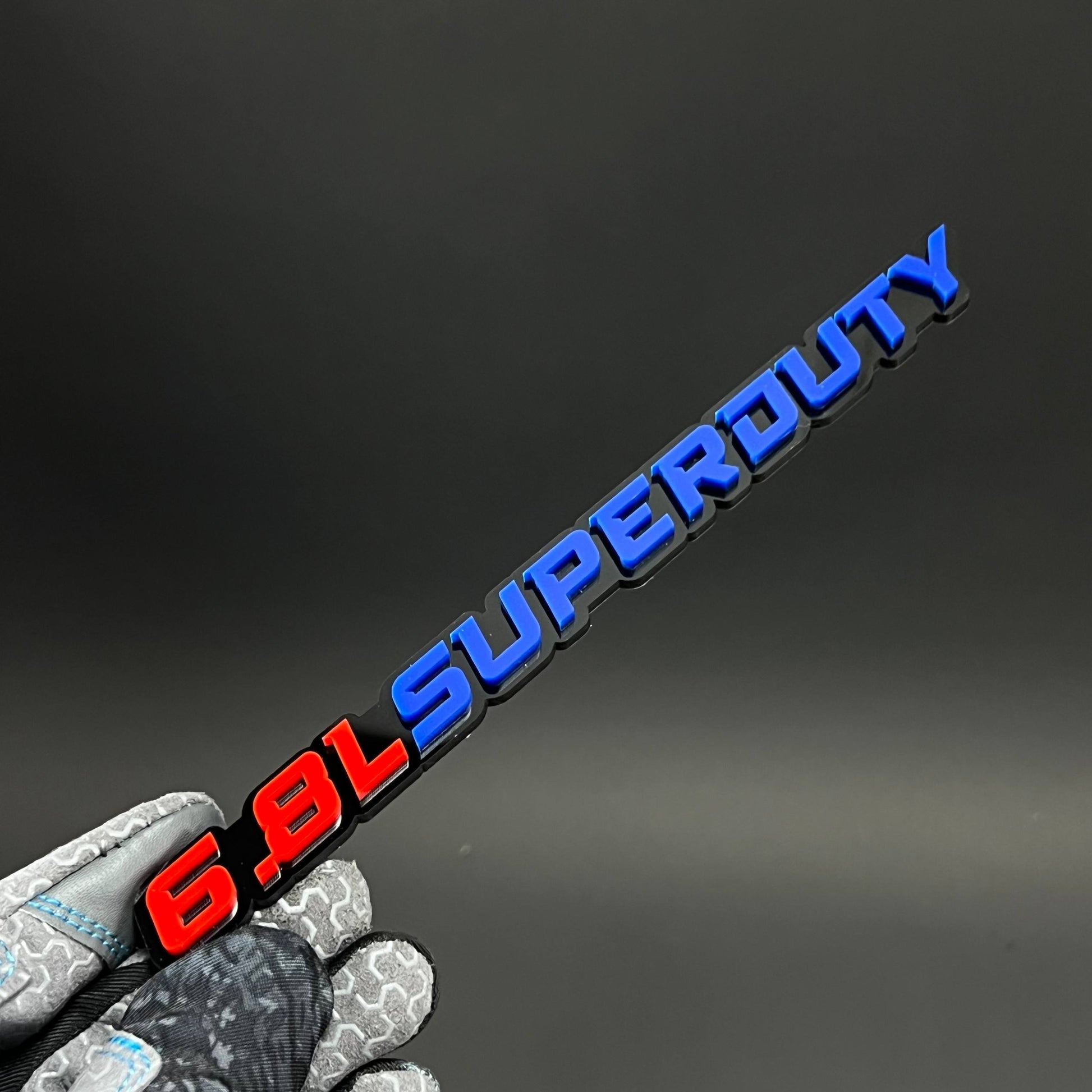 1PC 6.8L SUPERDUTY 3D Acrylic Badge - Car Truck Emblem Fender Sticker