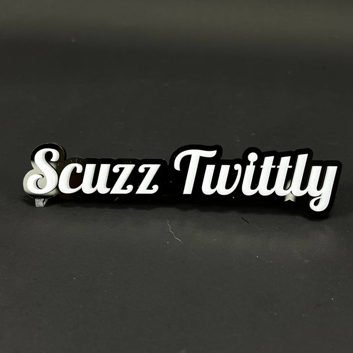 1PC Scuzz Twittly 3D Acrylic Badge - Car Truck Emblem Fender Sticker