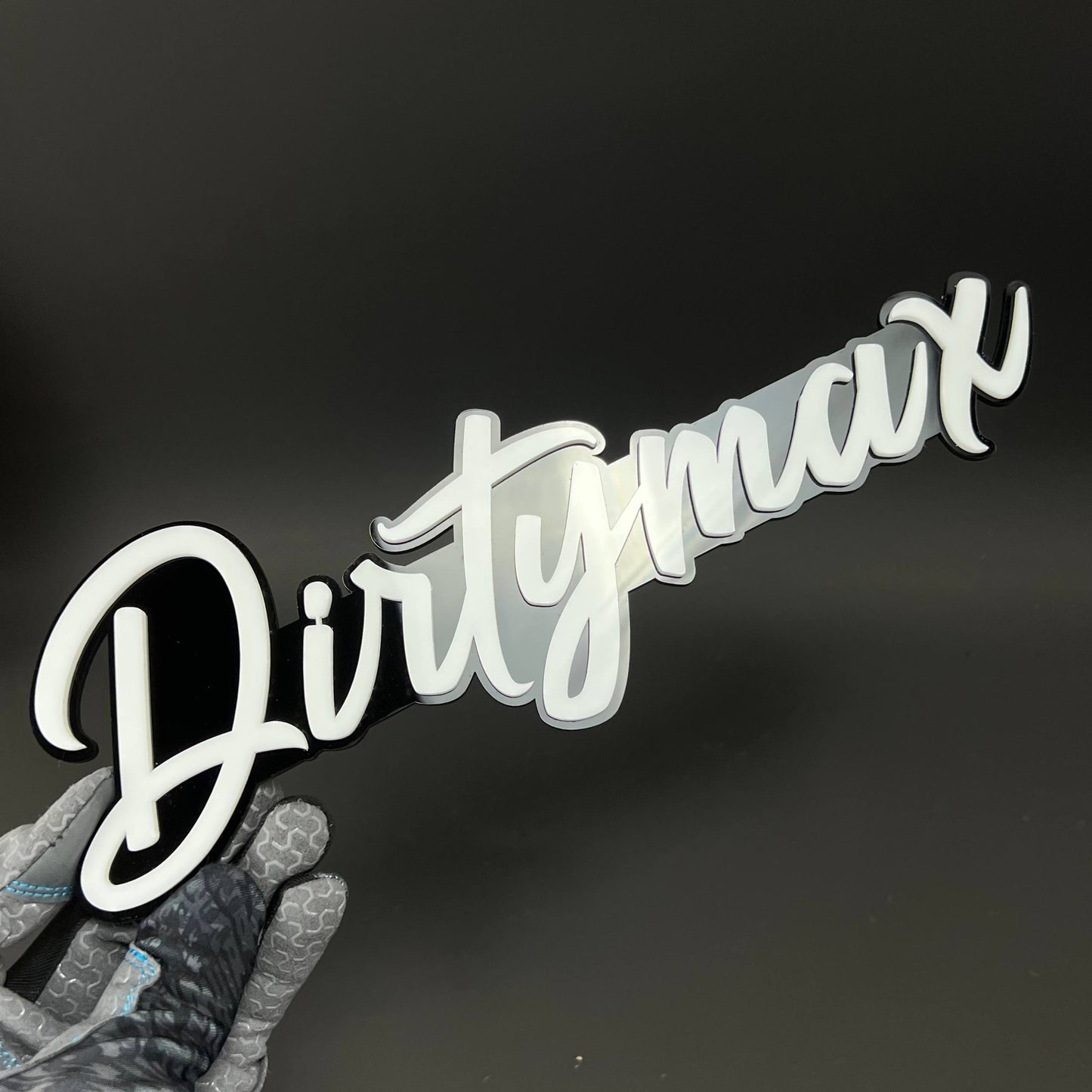 1PC DIRTYMAX 3D Acrylic Badge - Car Truck Emblem Fender Tailgate Trunk Sticker