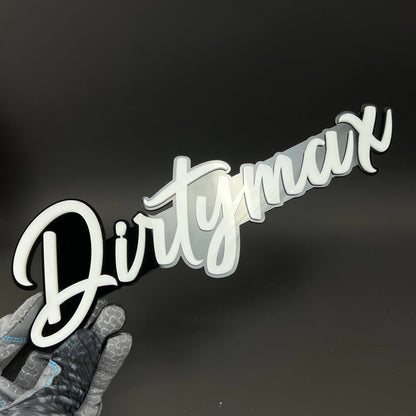 1PC DIRTYMAX 3D Acrylic Badge - Car Truck Emblem Fender Tailgate Trunk Sticker