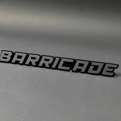 1PC BARRICADE 3D Acrylic Badge - Car Truck Emblem Fender Tailgate Trunk Sticker