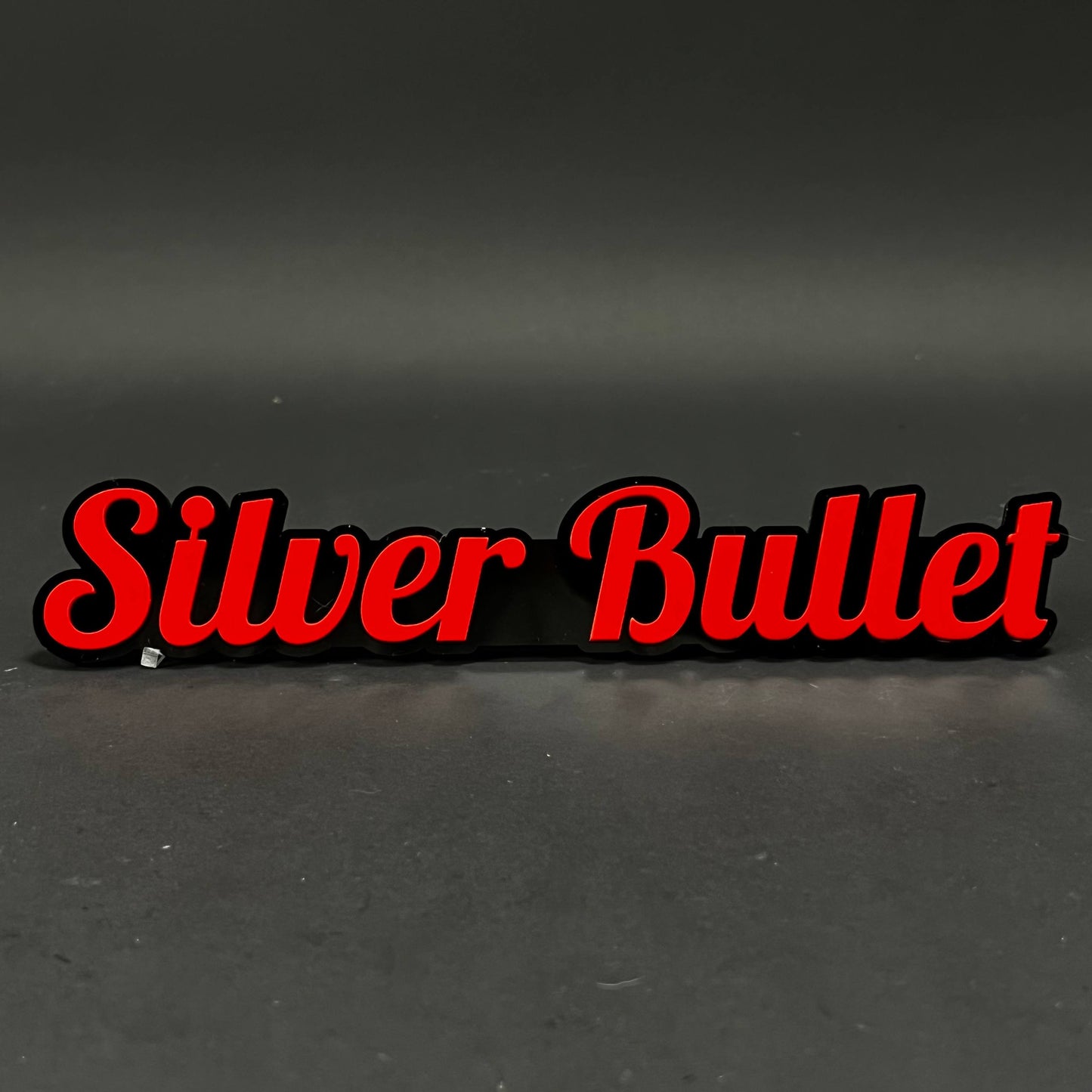 1PC Silver Bullet 3D Acrylic Badge - Car Truck Emblem Fender Sticker
