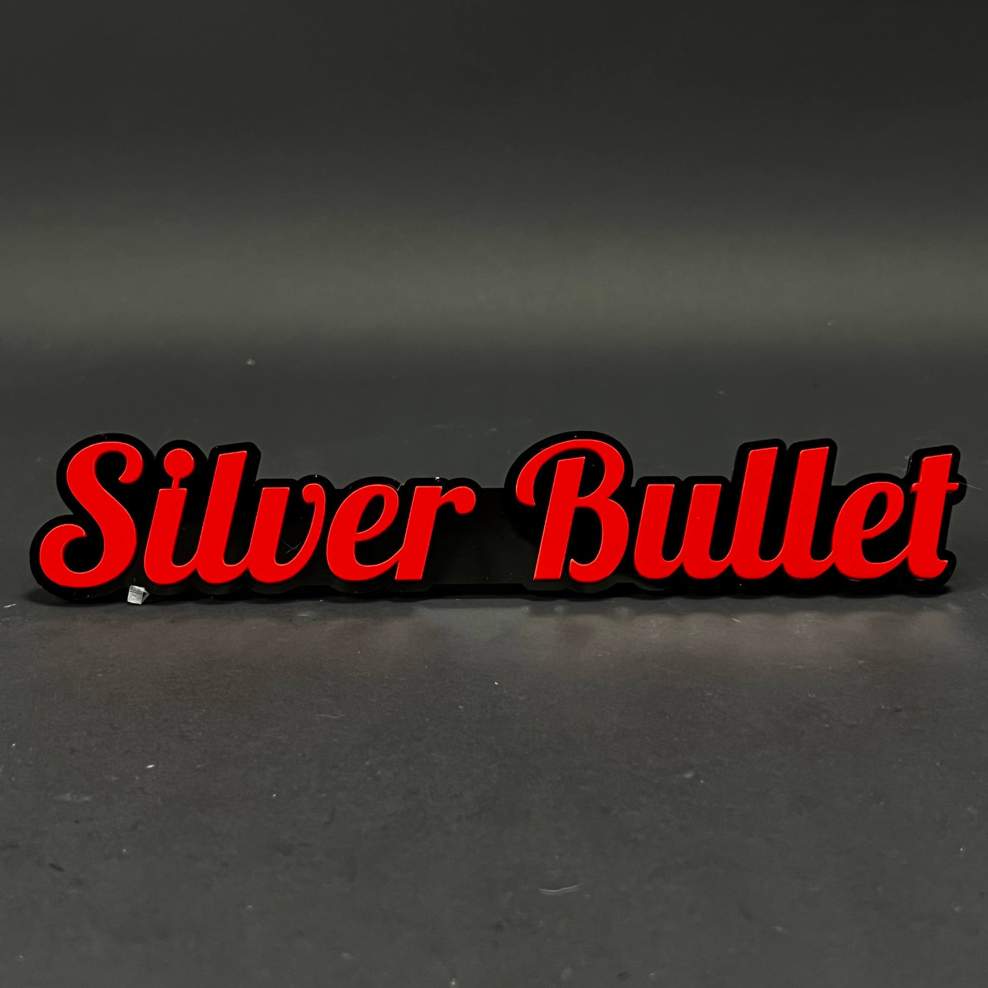 1PC Silver Bullet 3D Acrylic Badge - Car Truck Emblem Fender Sticker