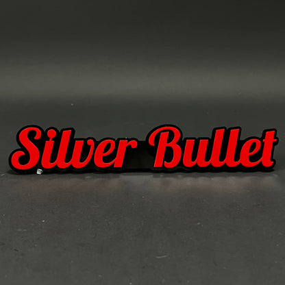 1PC Silver Bullet 3D Acrylic Badge - Car Truck Emblem Fender Sticker