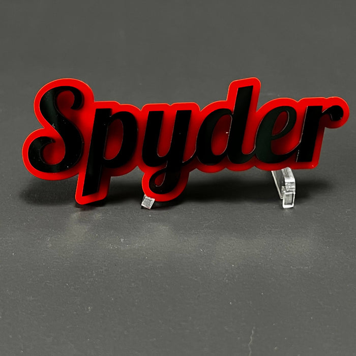 1PC Spyder 3D Acrylic Badge - Car Truck Emblem Fender Tailgate Trunk Sticker