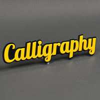 Calligraphy 3D Acrylic Badge - Car Truck Emblem Fender Tailgate Trunk Sticker