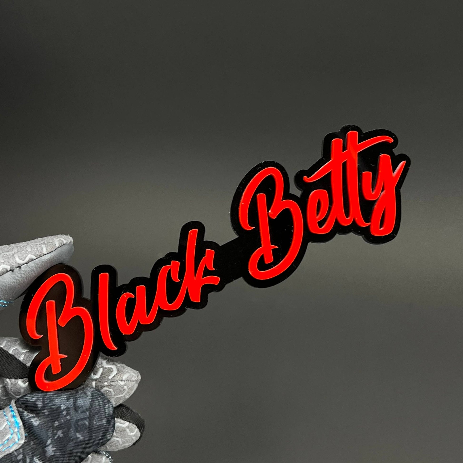 1PC Black Betty 3D Acrylic Badge - Car Truck Emblem Fender Sticker